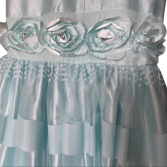Nanette - soft mint colored dress for girls. - Picture 4 of 13